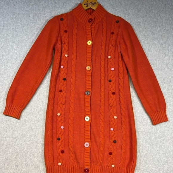 Gymboree Sweater Kid Girls Medium 7/8  Long Cable - Picture 2 of 5